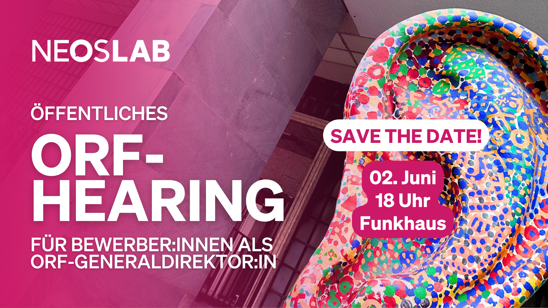 NEOS Lab Event Mail - ORF Hearing - Save the date 1