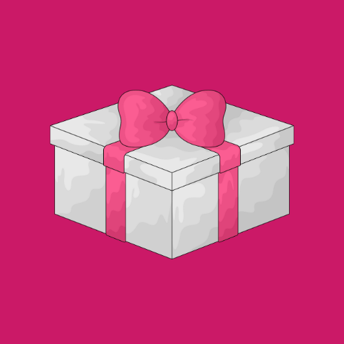 Mystery Box - pinker Hintergrund
