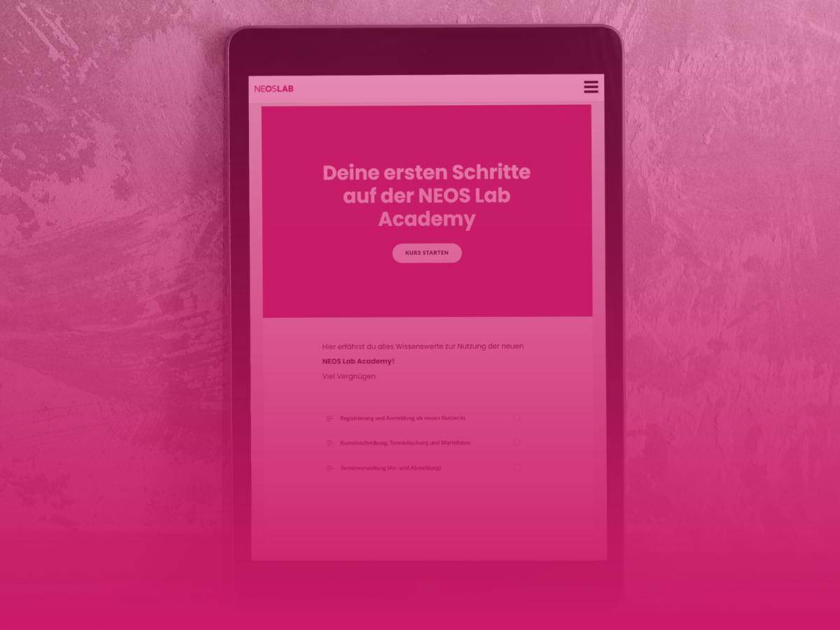 NEOS Lab Academy Teaser First Steps Micro Learning-1201x900