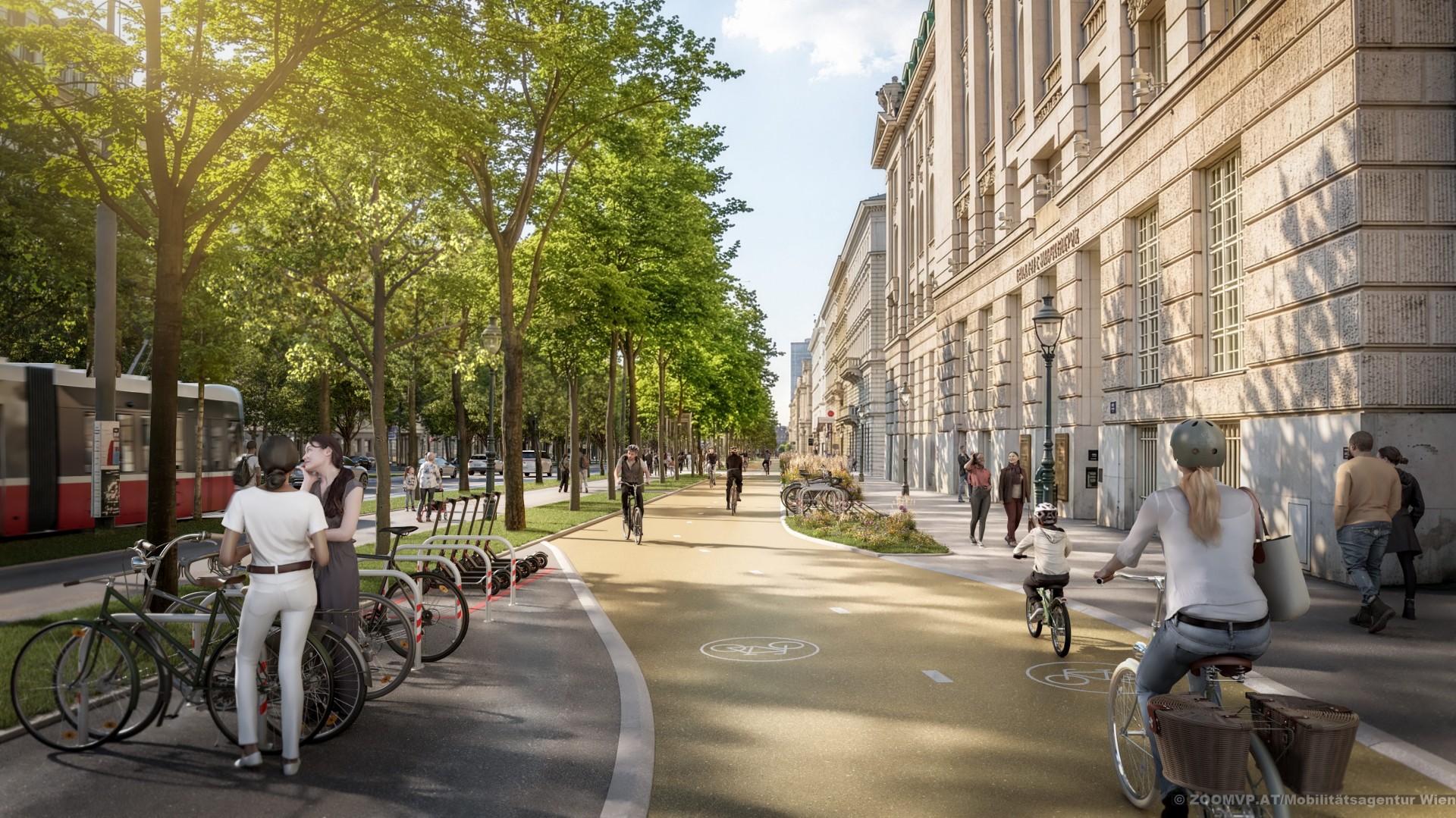 Ring - Schottenring - Schottentor - Radallee Rendering-6000x3373