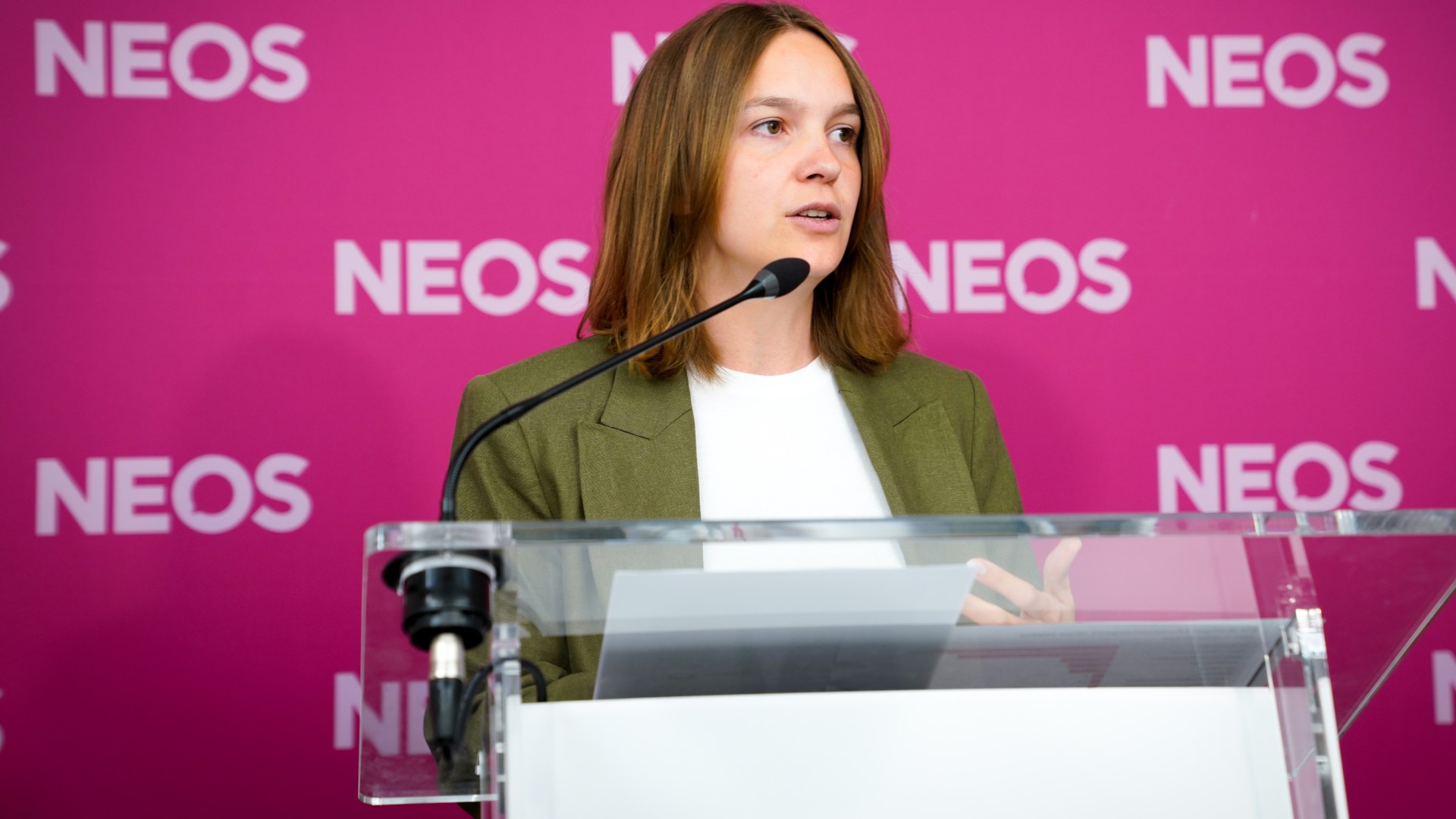 ANNA STÜRGKH Abgeordnete zum Europäischen Parlament spricht über das Klimaziel 2030 in einer Pressekonferenz