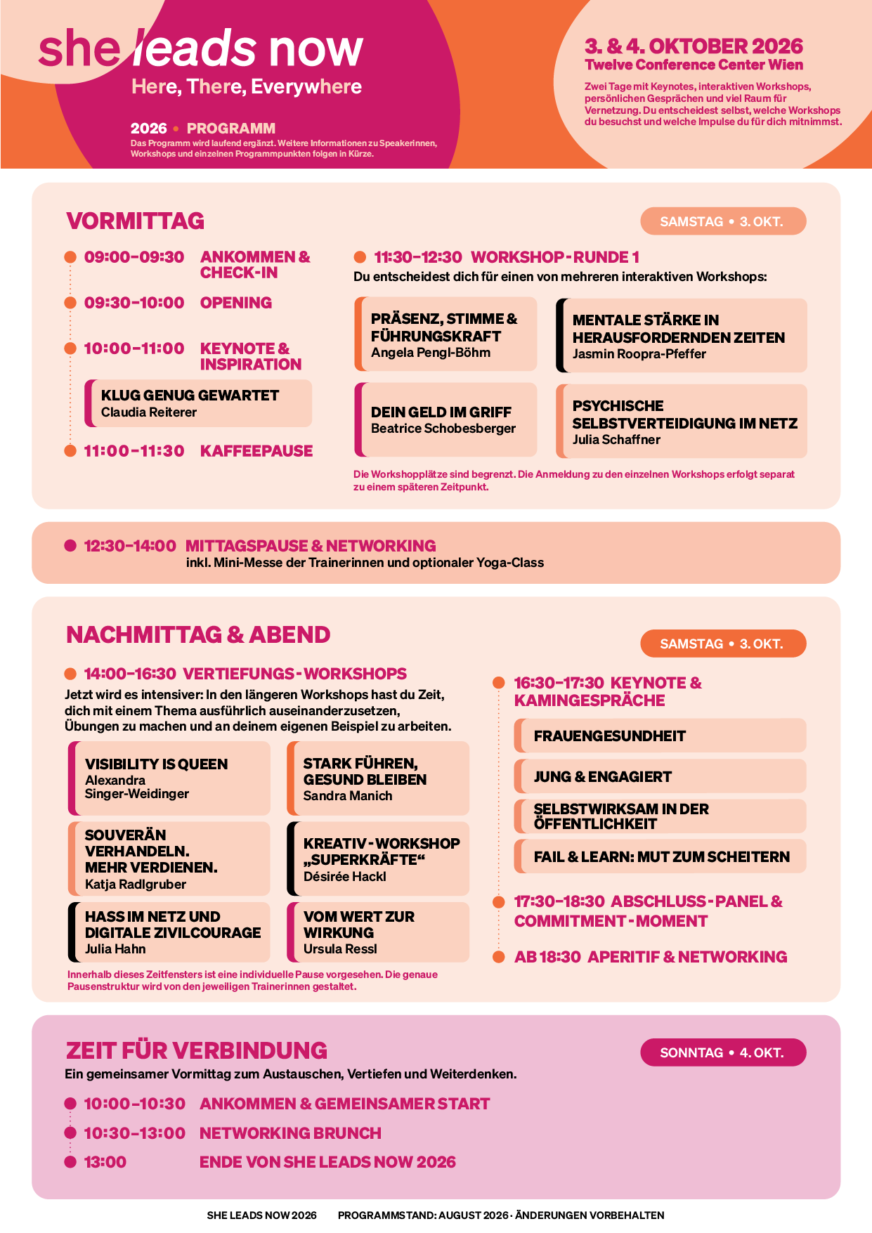 SheLeadsNow Programm 2026