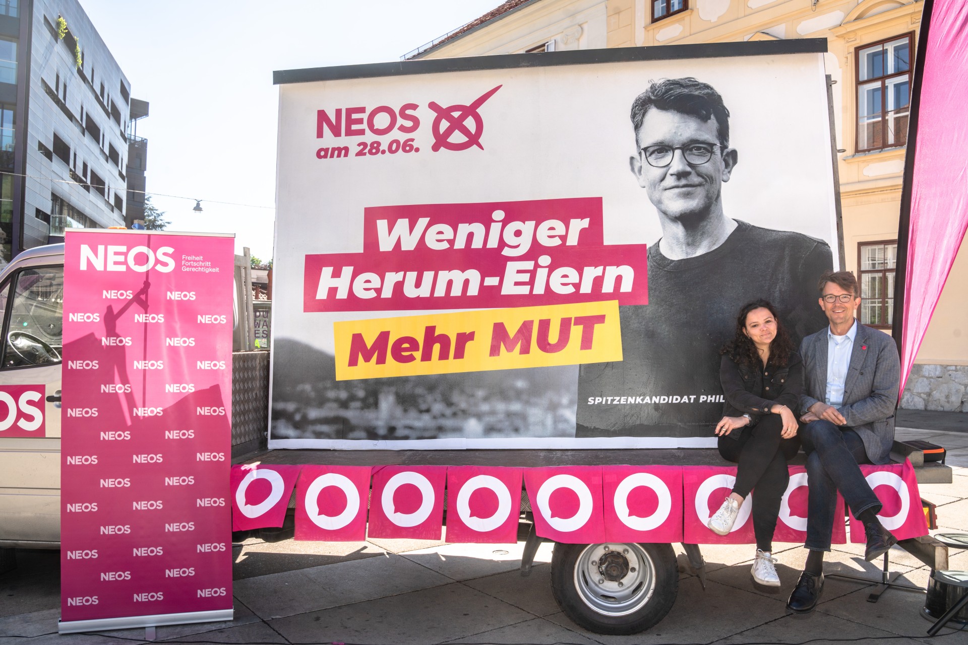 NEOS Graz Kampagne 2026 Philipp Pointner Lena Berner