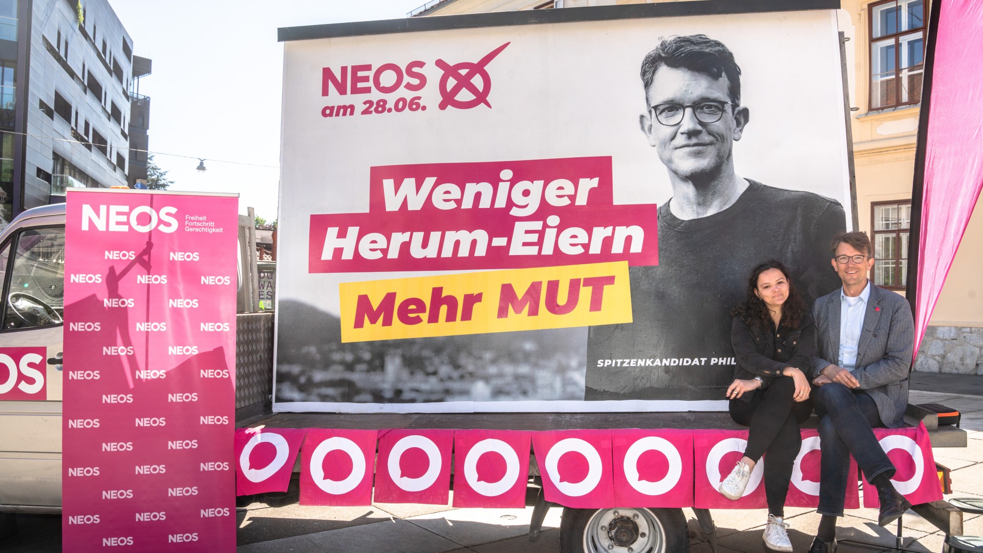 NEOS Graz Kampagne 2026 Philipp Pointner Lena Berner-7576x4261