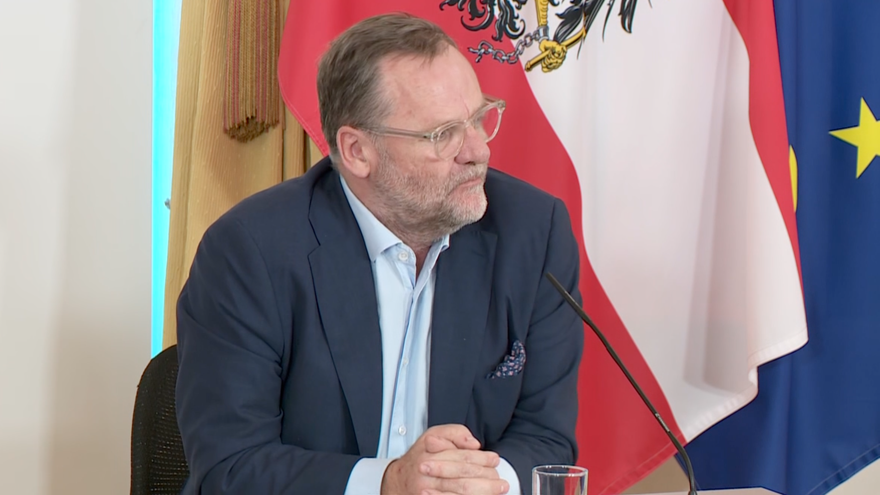 © ORF ON (Screenshot) Sepp Schellhorn MR-Foyer 17.6.2026