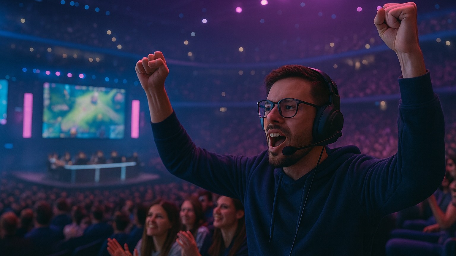 A digital photograph captures an eSports event in -1536x864
