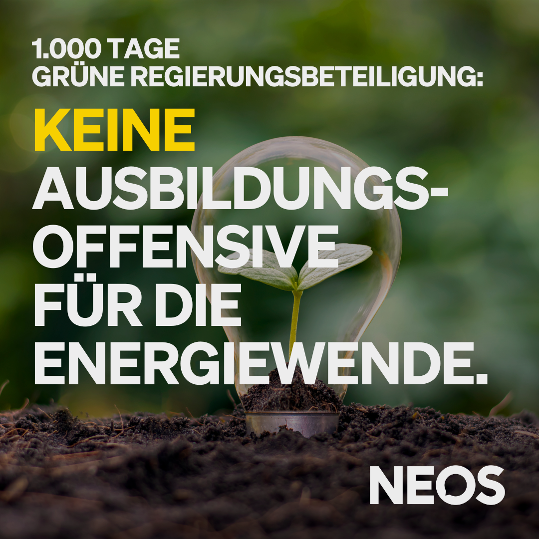 1.000 Tage regiert. Keine Ausbildungsoffensive für die Energiewende.