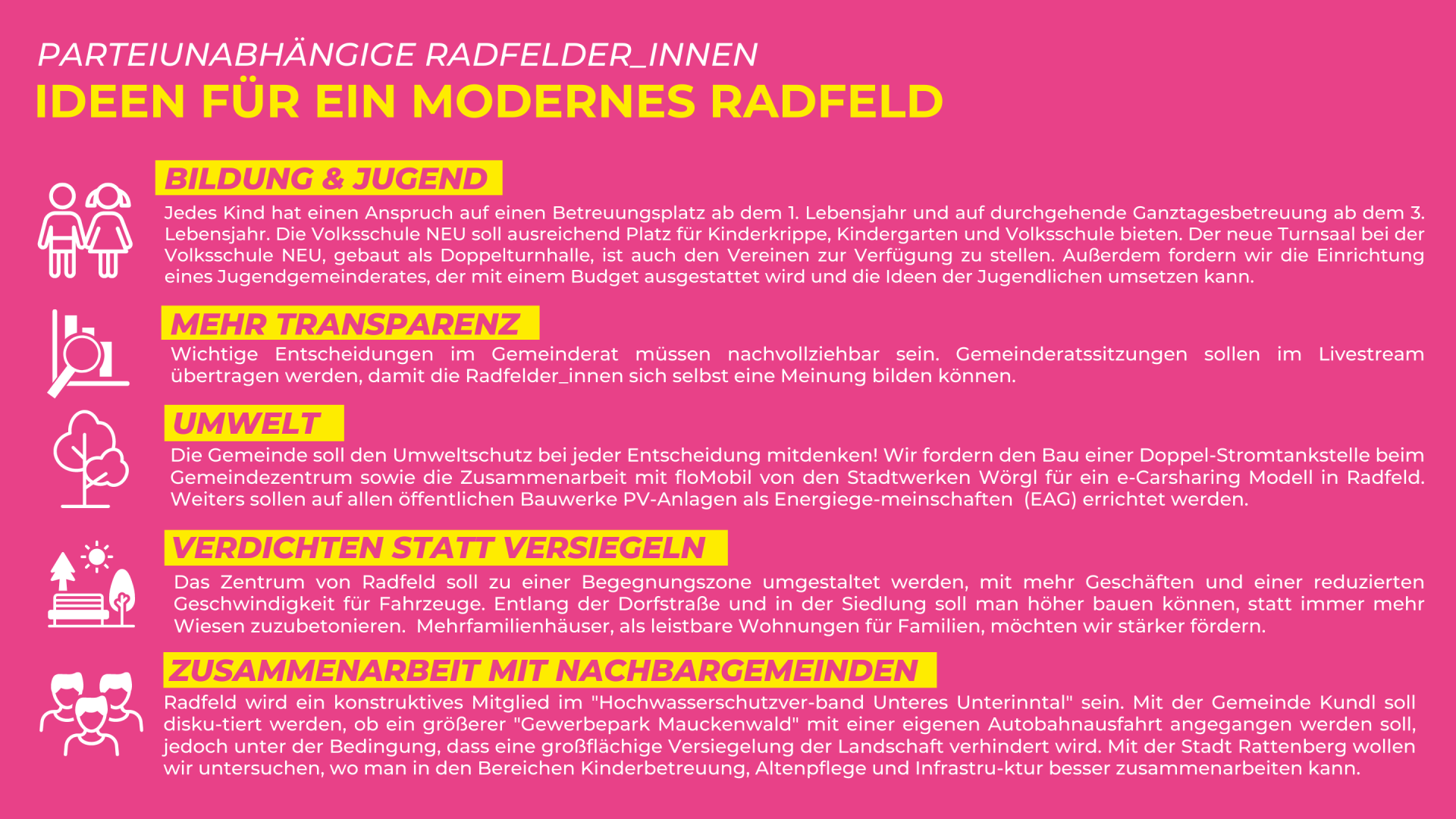 Radfeld Programm - Homepage