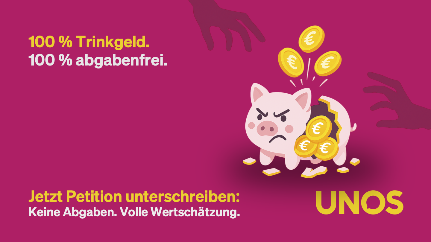 Social Media Shareable UNOS Petition abgabenfreies Trinkgeld 16-9