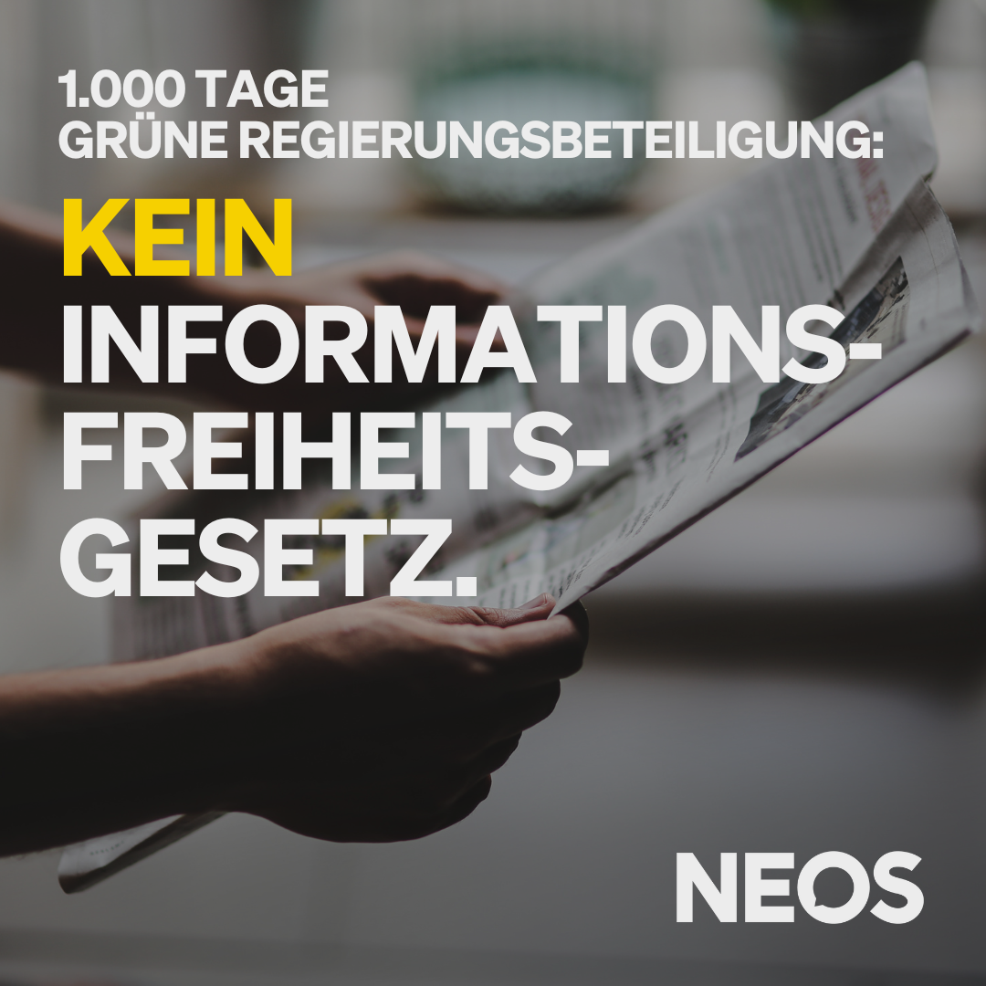 1.000 Tage regiert. Kein Informationsfreiheitsgesetz.