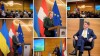 Eine Collage aus Fotos vom Event: Eine Podiumsdiskussion außerdem Porträts von Vasyl Khymynets, Beate Meinl-Reisinger, Ivan Krastev und Helmut Brandstätter
