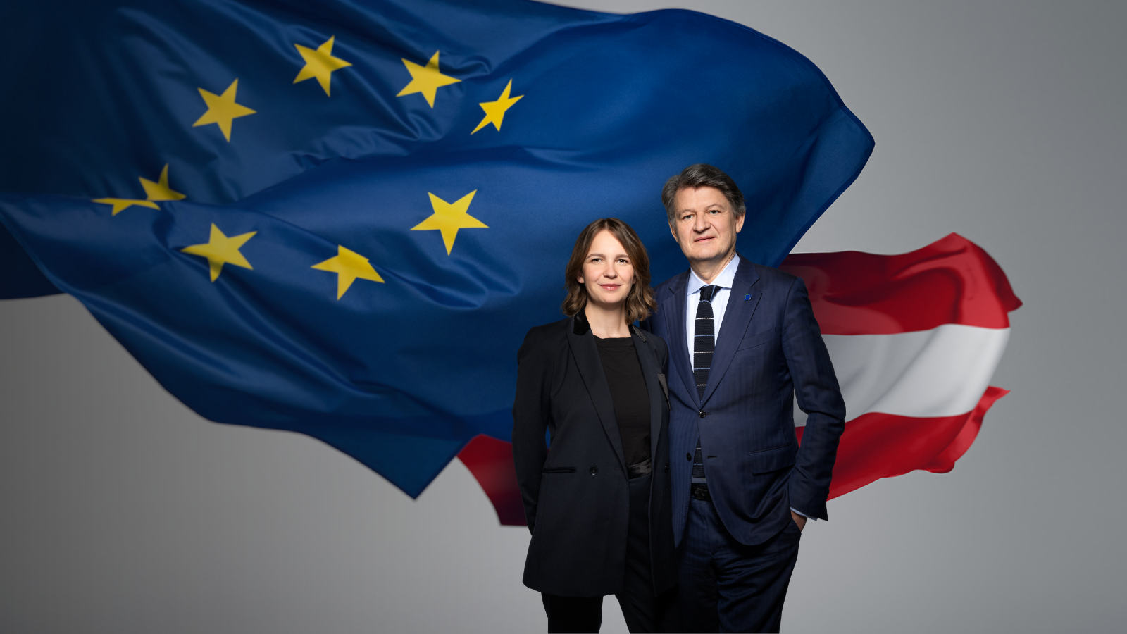 Helmut Brandstätter, NEOS-Delegationsleiter im EU-Parlament und Außenpolitiksprecher und NEOS-Europaabgeordnete Anna Stürgkh