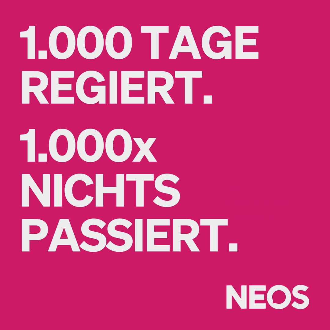 1.000 Tage regiert. 1.000x nichts passiert.