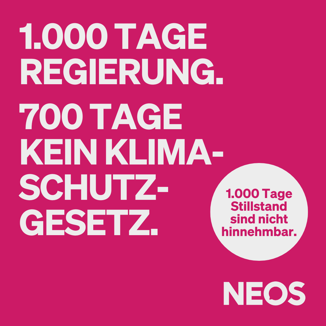 1.000 Tage regiert. 700 Tage kein Klimaschutzgesetz.