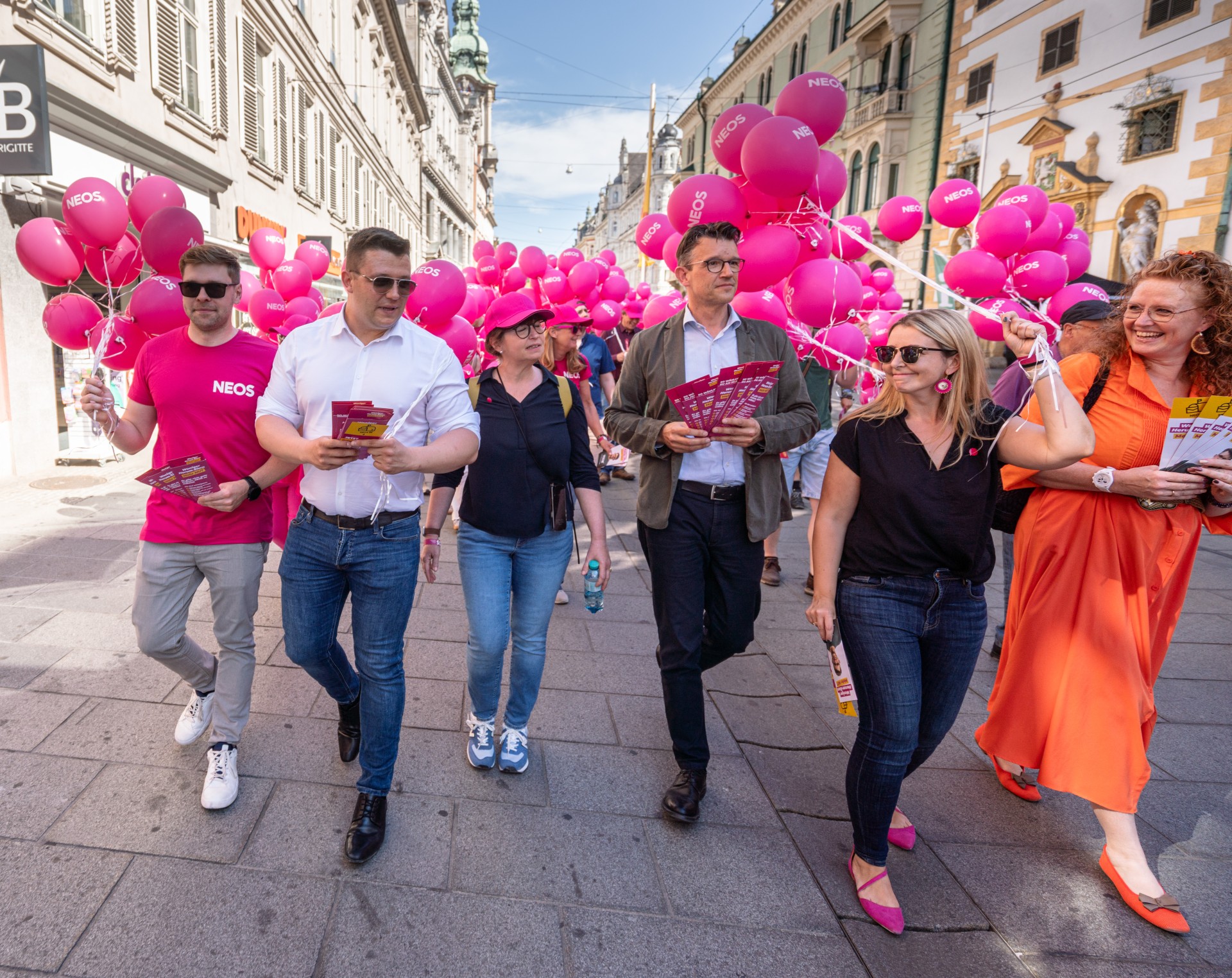 NEOS Graz Waka Auftakt Kranner Pascuttini Pointner Garber