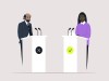 Definition, Bedeutung und Beispiele, Illustration wie zwei Politiker debatieren