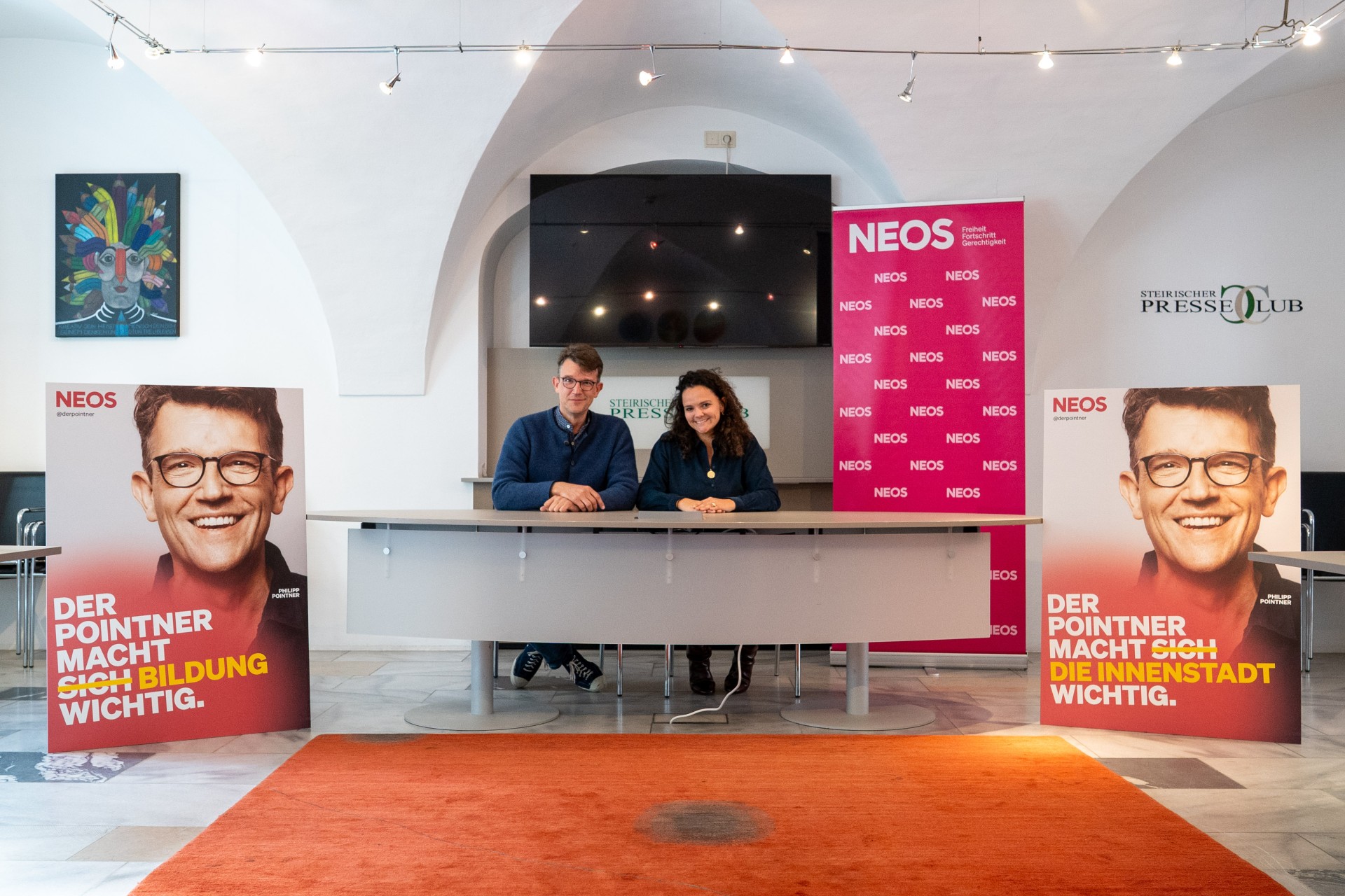 2025 10 21 PK Präsentation Herbstkampagne Philipp Pointner und Landesgeschäftsführerin Lena Pirzl 03